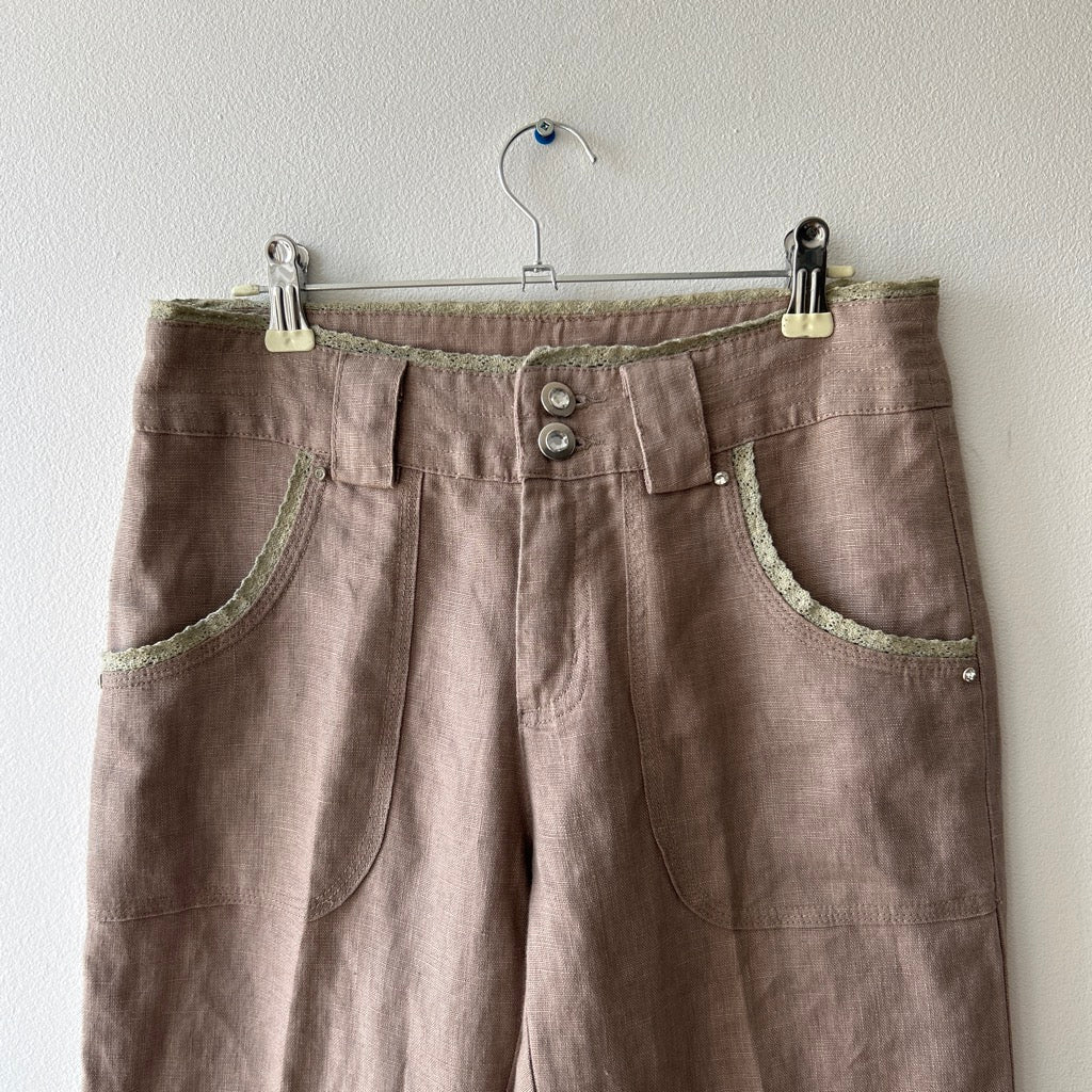 Y2K dress pants with trim by cartise