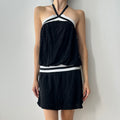 2000s silk blend halter neck dress by guess