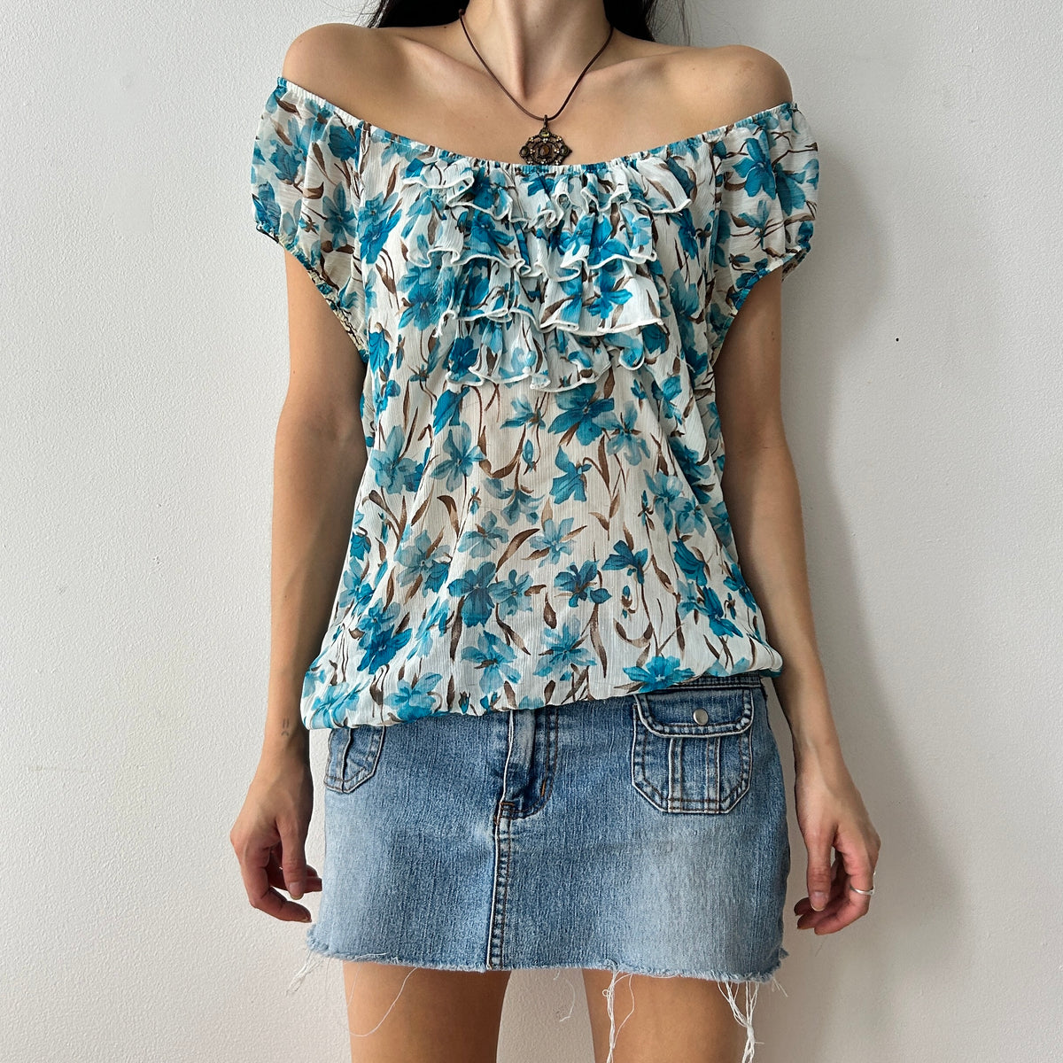 2000s ruffle blouse by Jessica