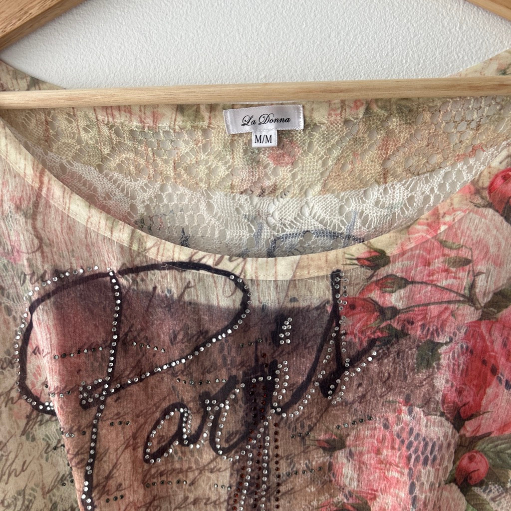 Y2K boho batwing blouse by La Donna