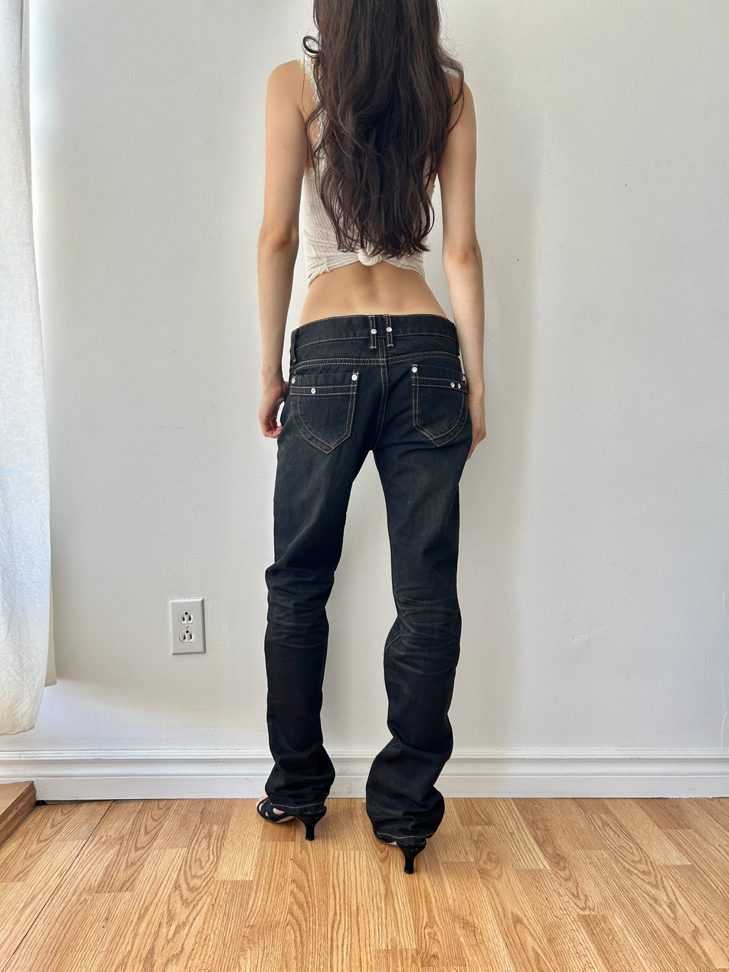 2000s straight leg black jeans