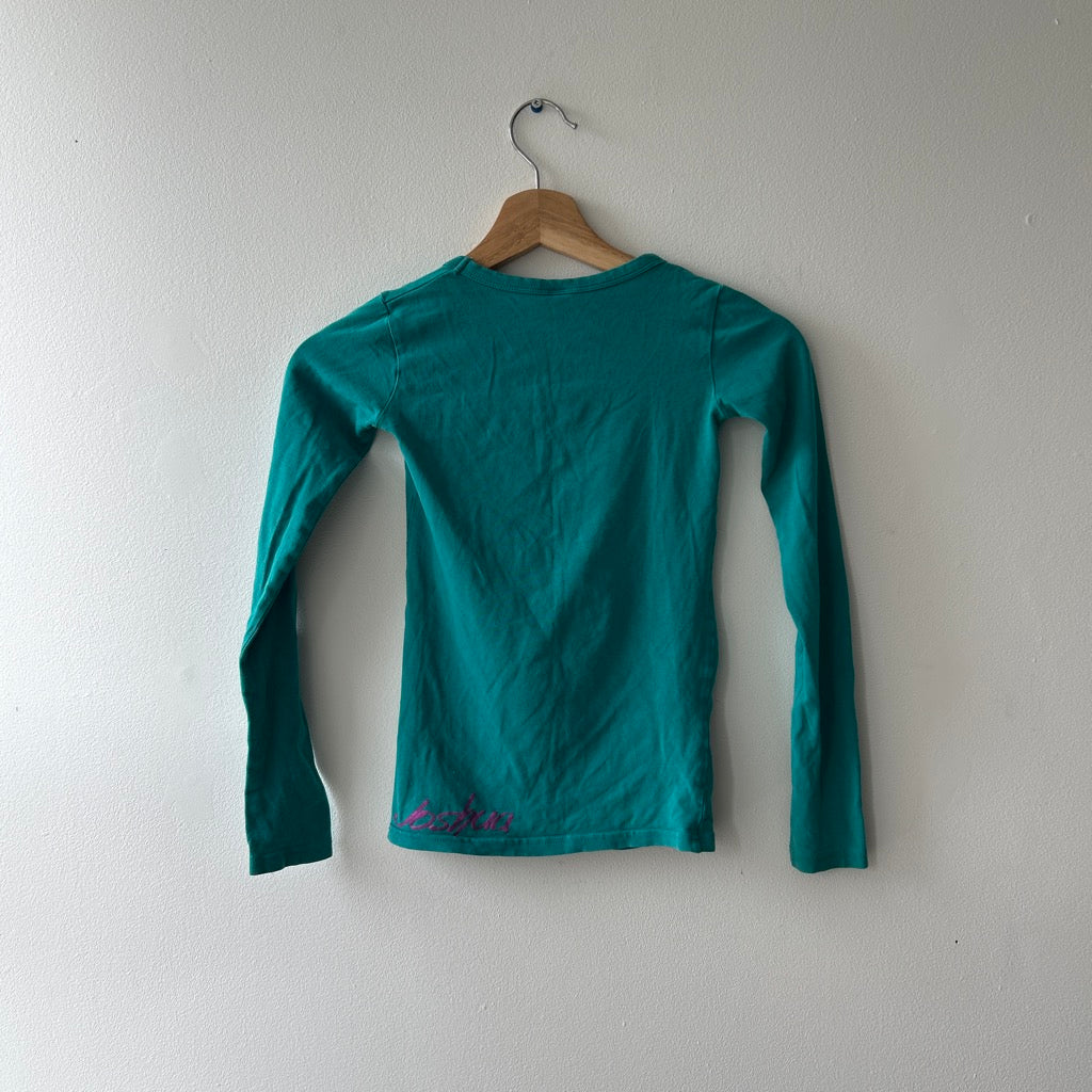 Y2K teal blue long sleeve tee by Joshua