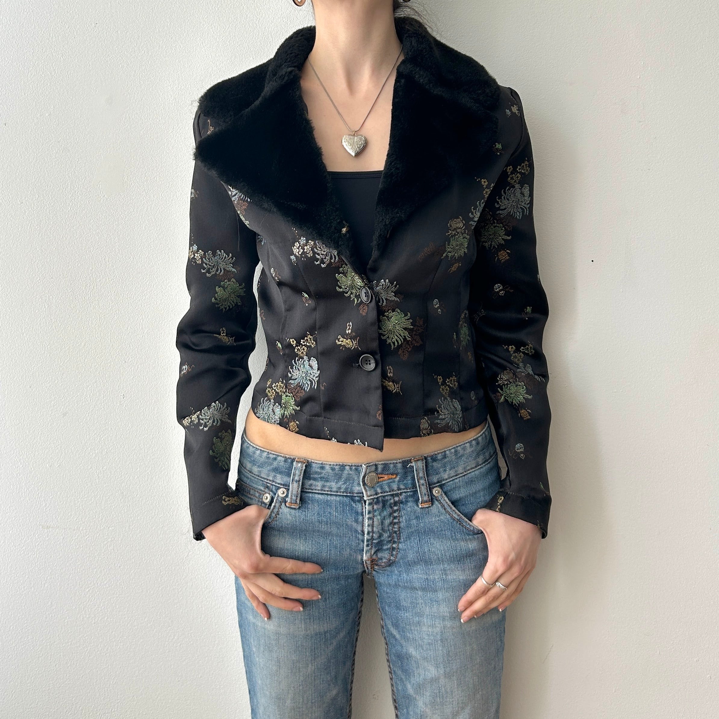 Deadstock Le Chateau Satin Fur Collar Jacket