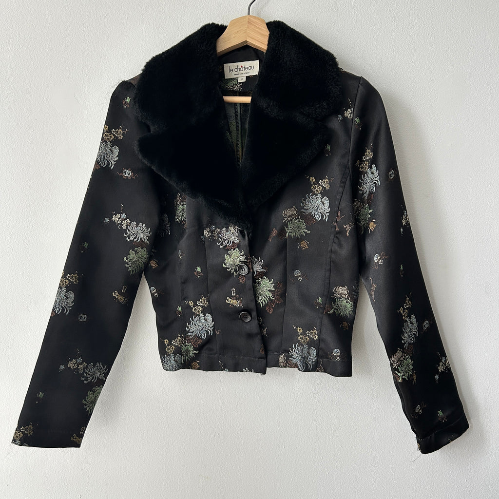 Deadstock Le Chateau Satin Fur Collar Jacket