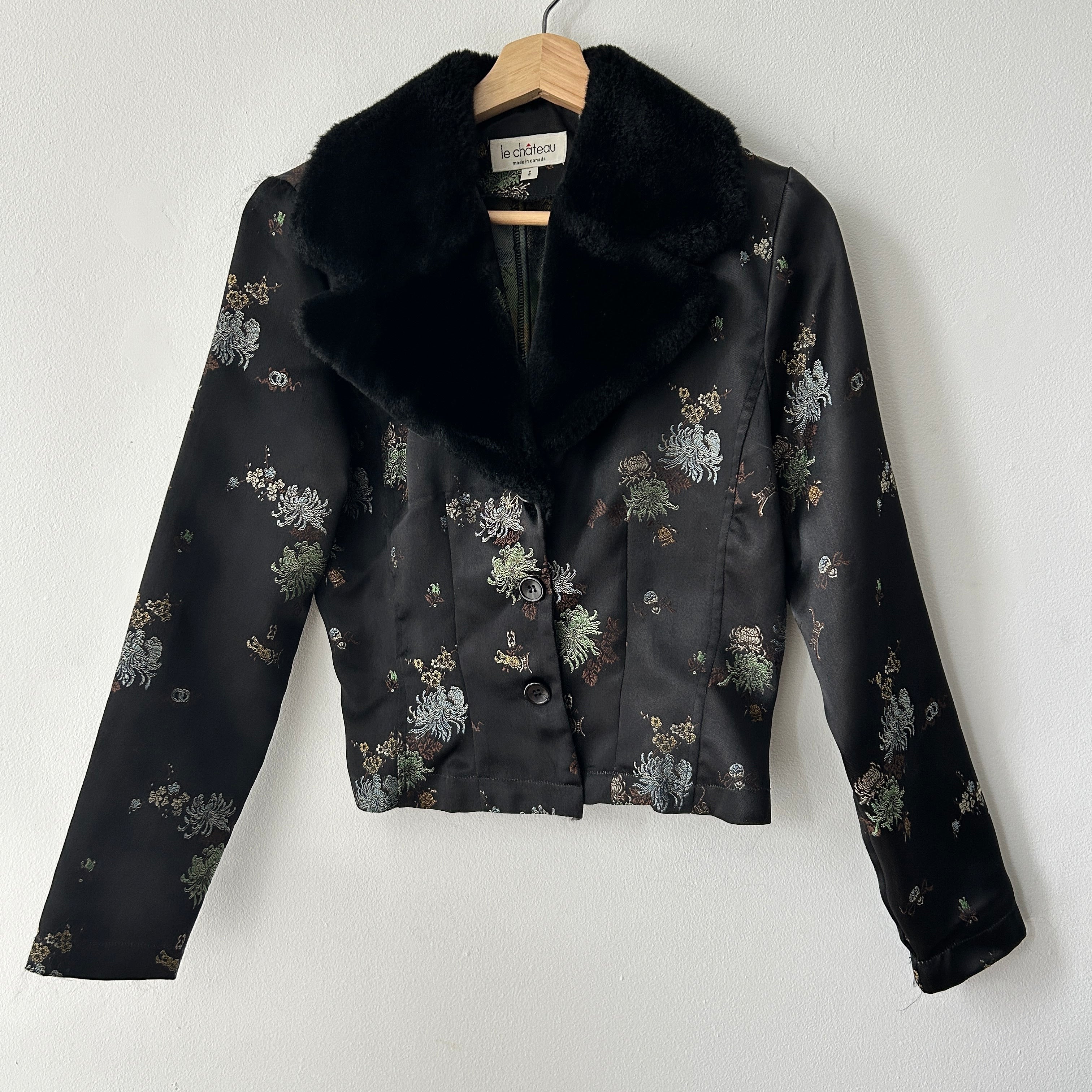 Deadstock Le Chateau Satin Fur Collar Jacket