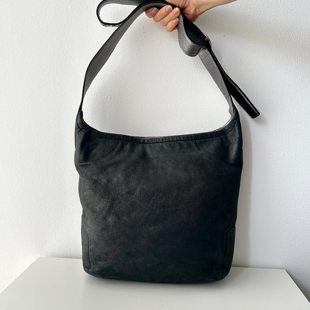 Y2K Boho Coach Audrey Hobo Black Crossbody Shoulder Bag