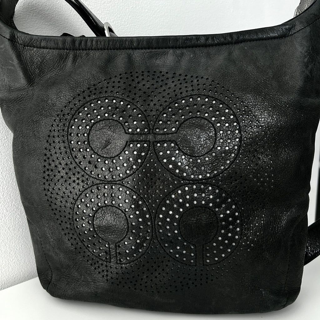 Y2K Boho Coach Audrey Hobo Black Crossbody Shoulder Bag