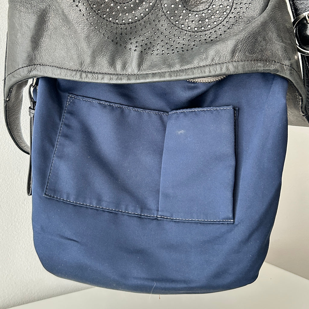 Y2K Boho Coach Audrey Hobo Black Crossbody Shoulder Bag