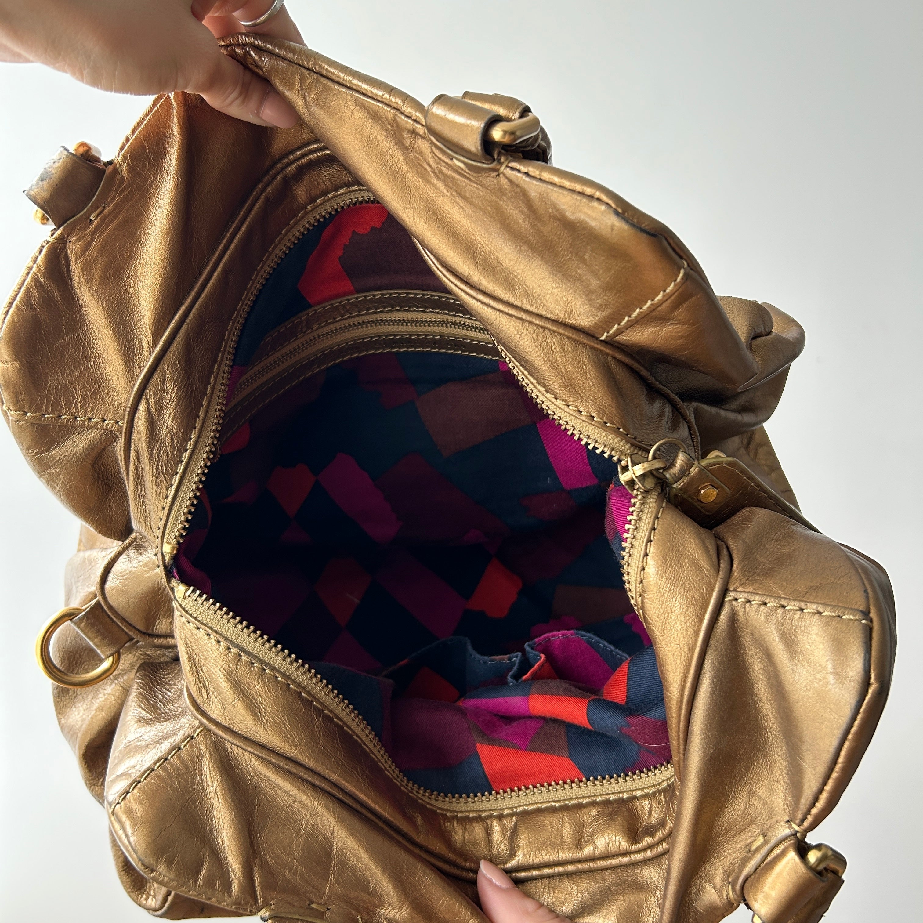 Y2K Marc by Marc Jacobs Gold Classic Q Hillier Hobo Bag