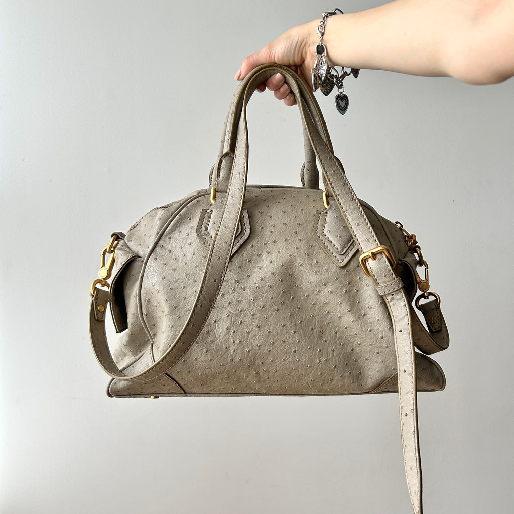 Marc by Marc Jacobs Brown Ostrich Embossed Handle Bag