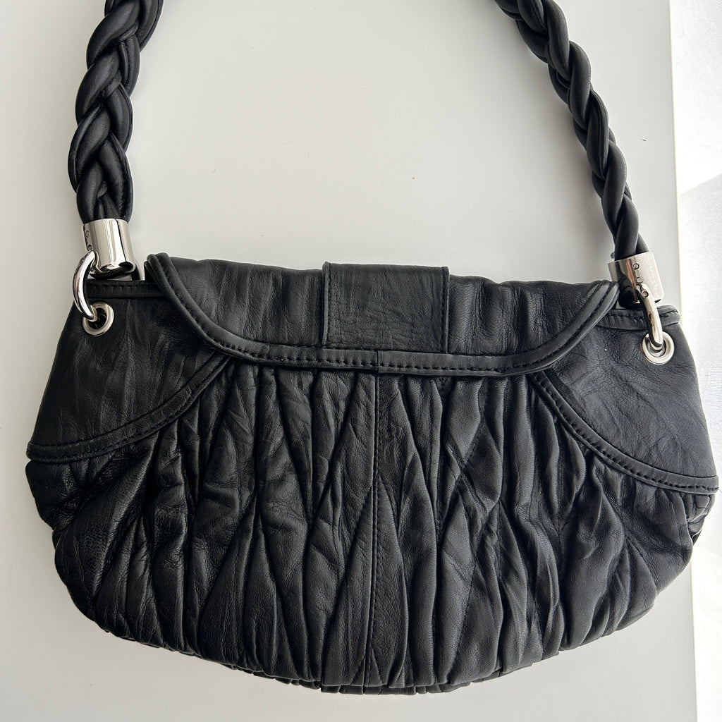 Y2K Steve Madden Black Shoulder Bag (Miu Miu Maltese style)