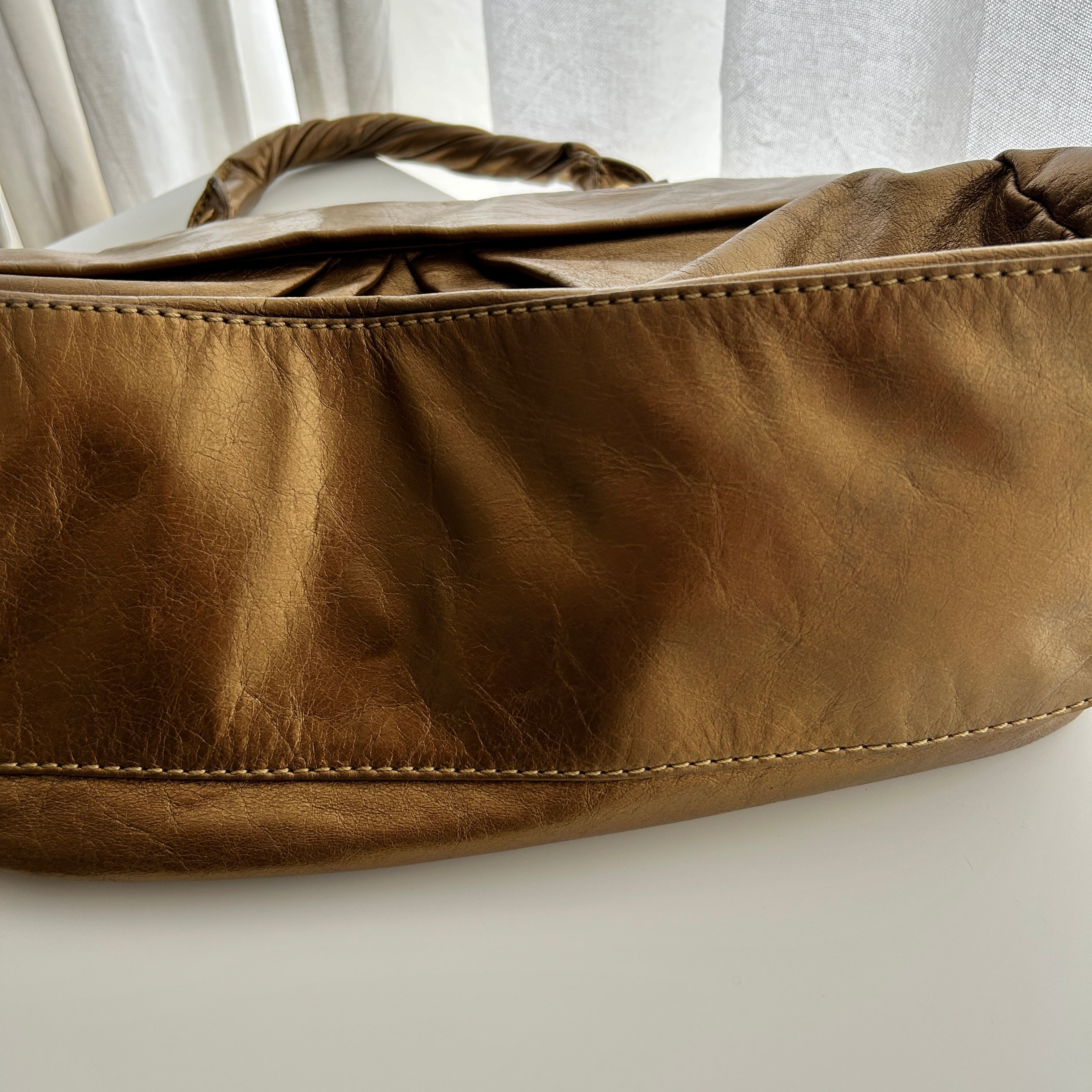 Y2K Marc by Marc Jacobs Gold Classic Q Hillier Hobo Bag