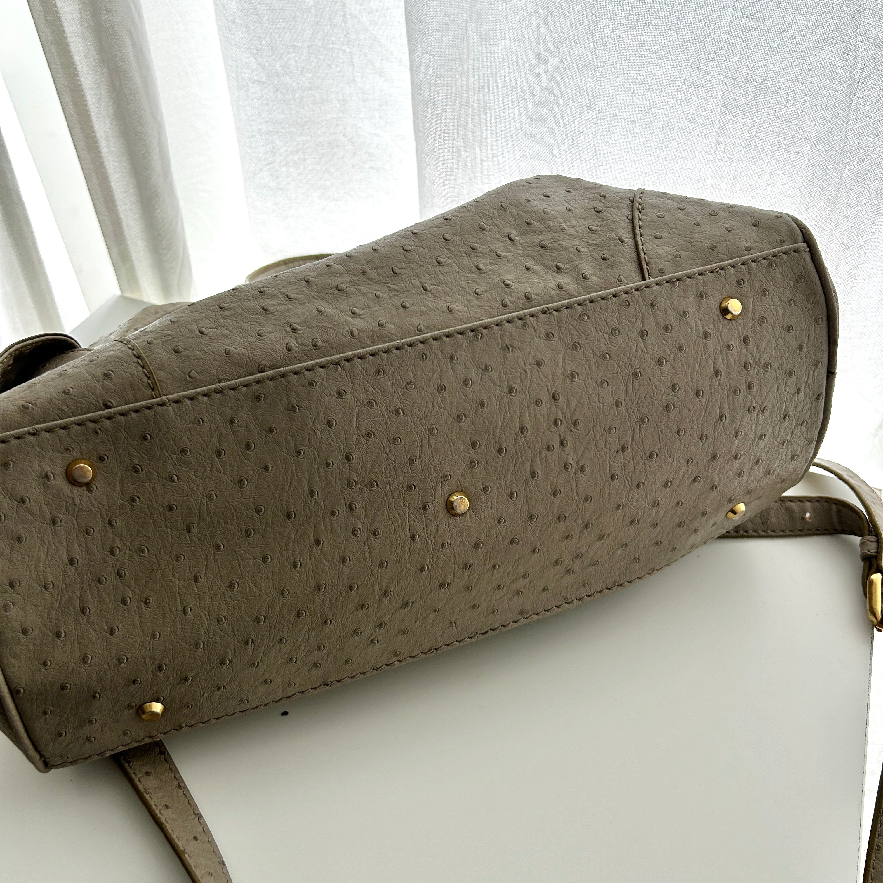Marc by Marc Jacobs Brown Ostrich Embossed Handle Bag