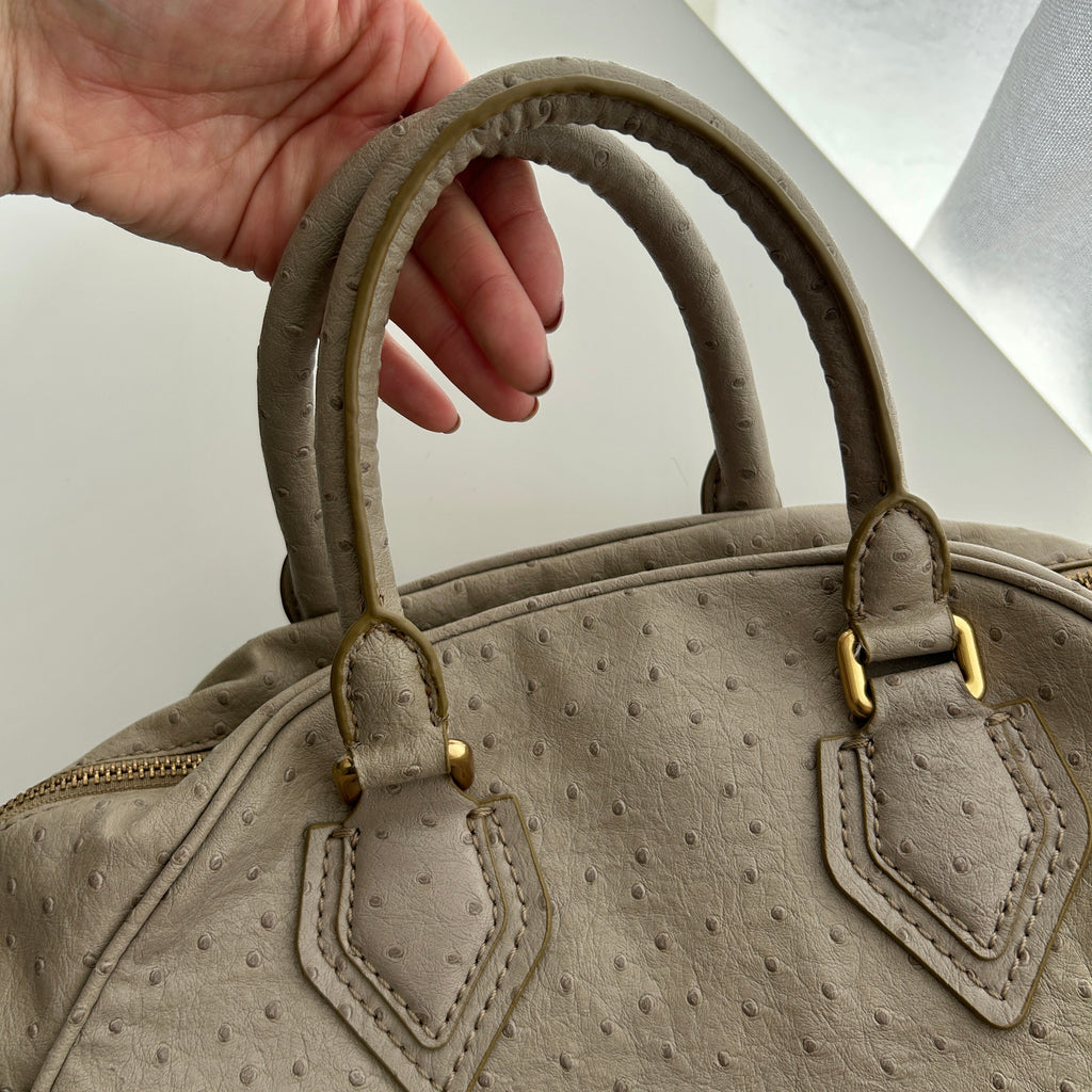 Marc by Marc Jacobs Brown Ostrich Embossed Handle Bag