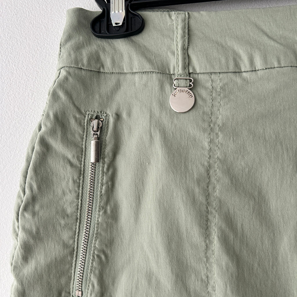 Y2K Mint Green Low-Rise Midi Skirt