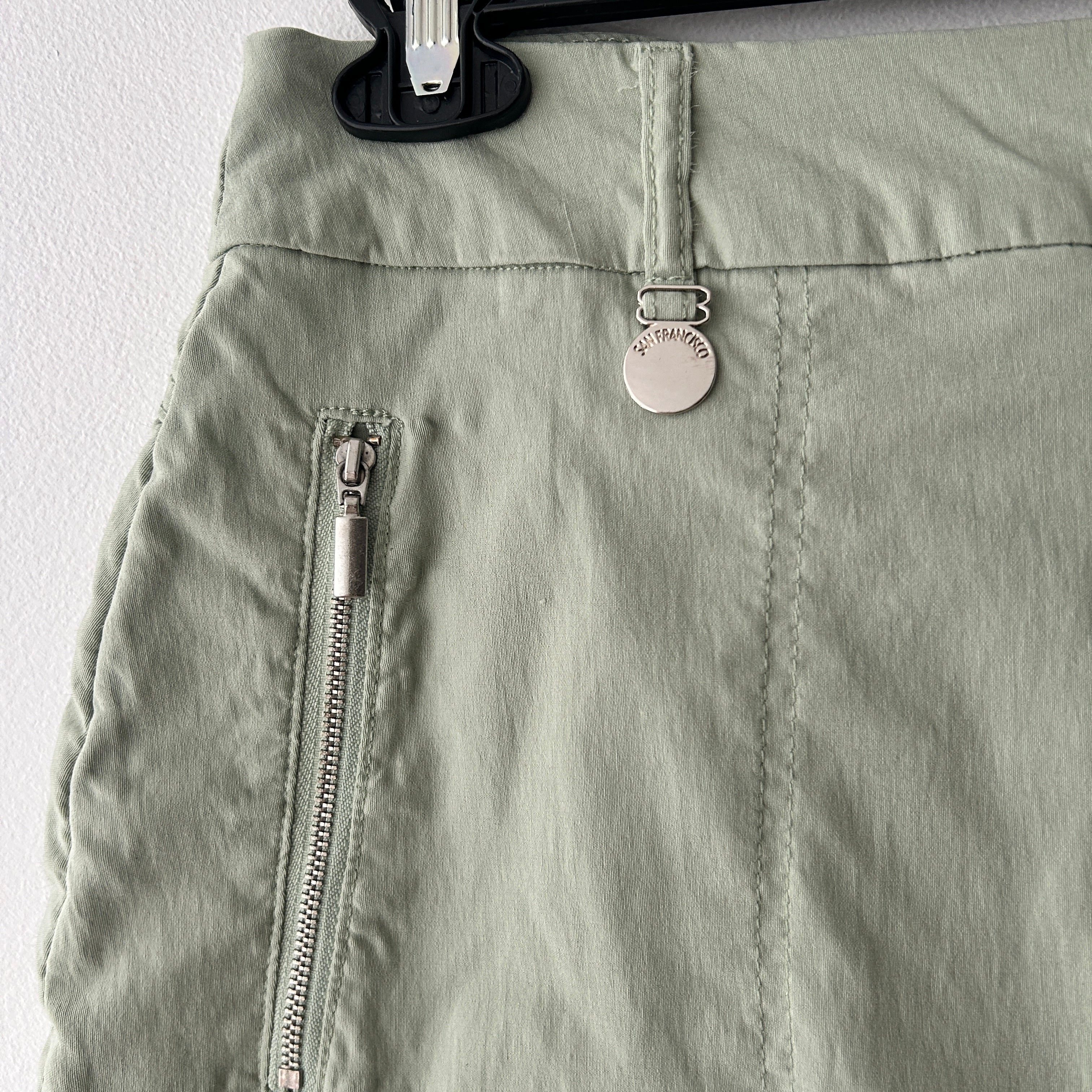 Y2K Mint Green Low-Rise Midi Skirt