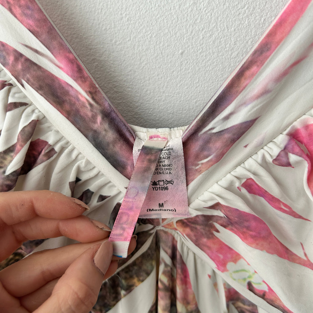 Y2K Fairy Slash Print Midi Dress