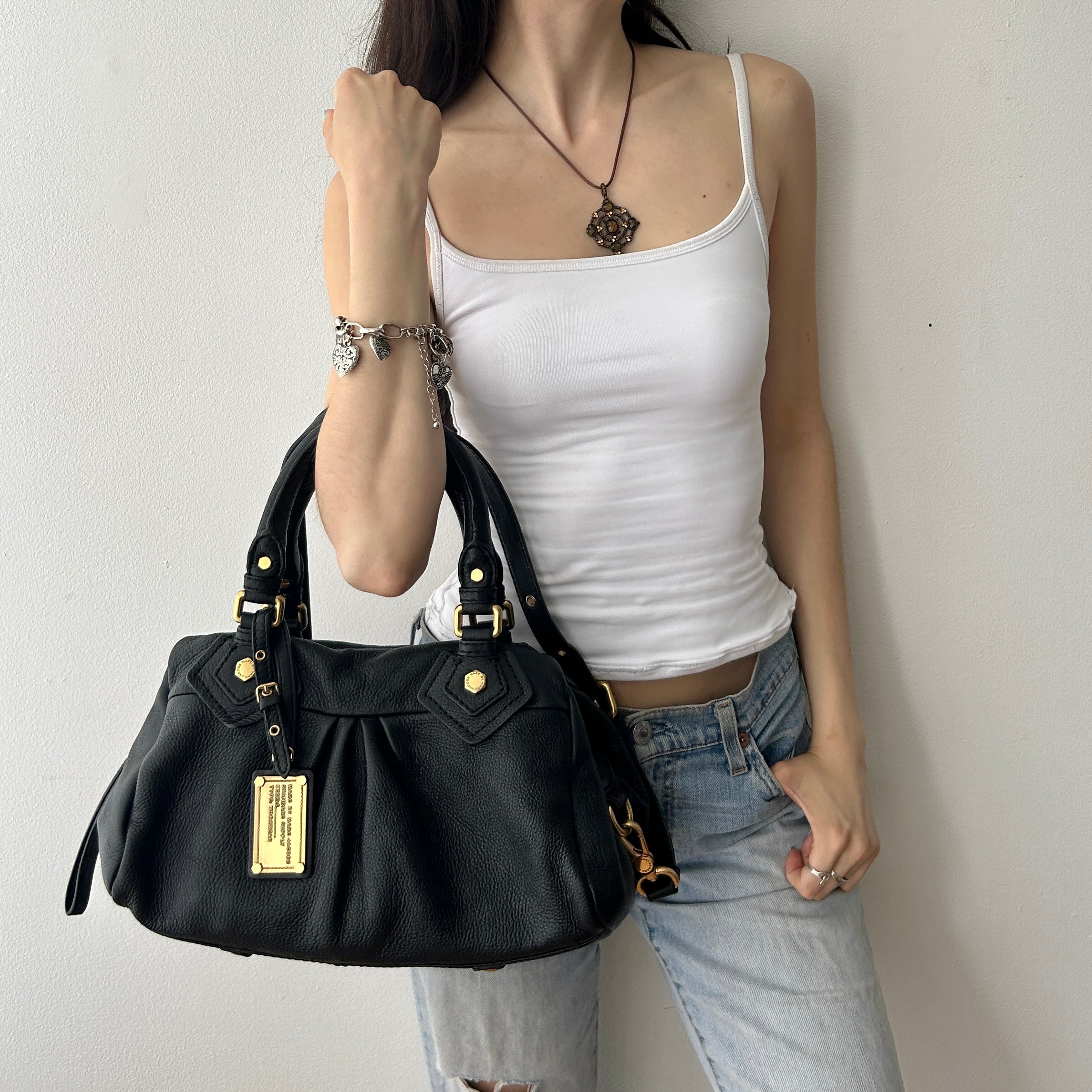 2000s Marc Jacobs Classic Q Groove Satchel Bag
