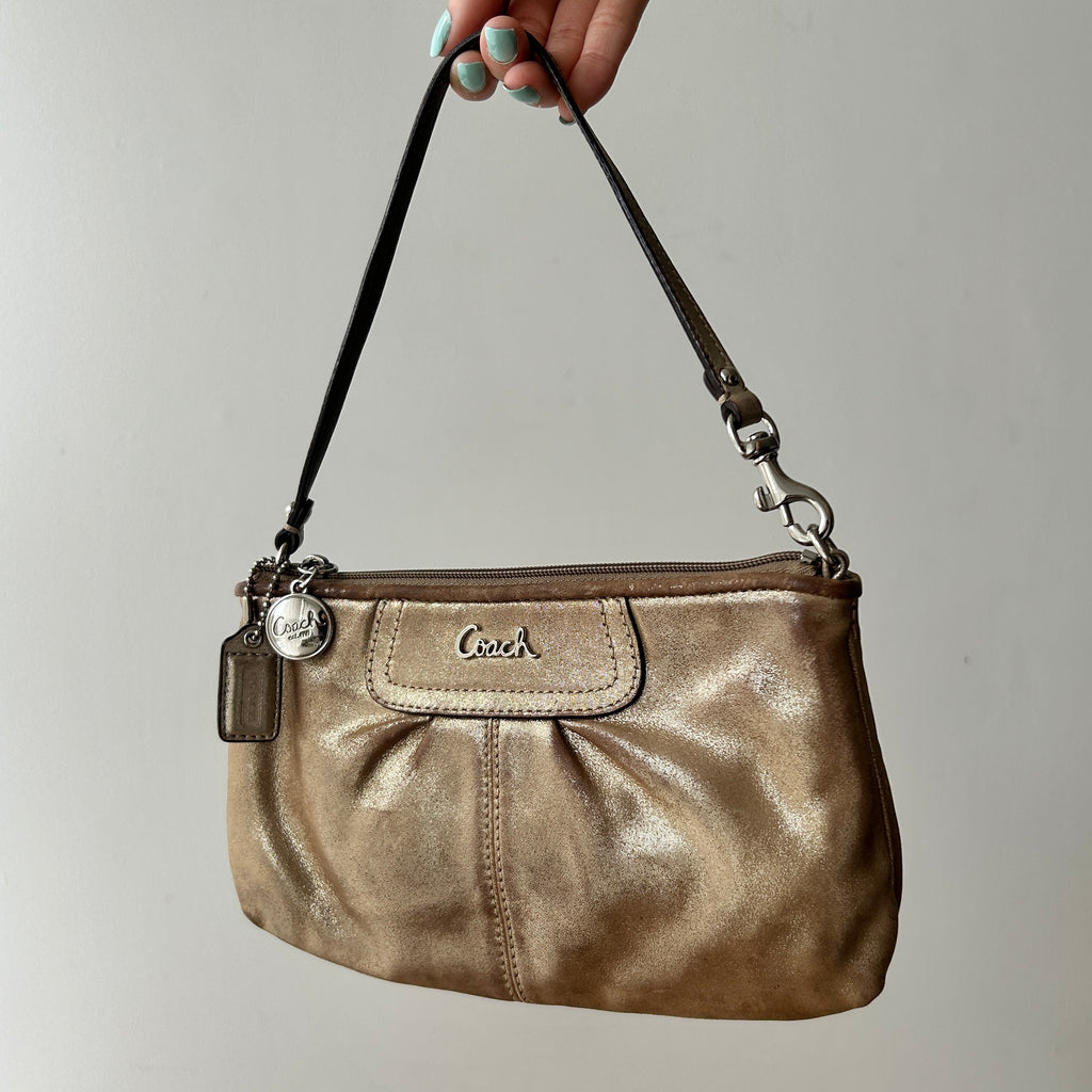 Vintage Coach Ashley Shoulder Bag Metallic Effect