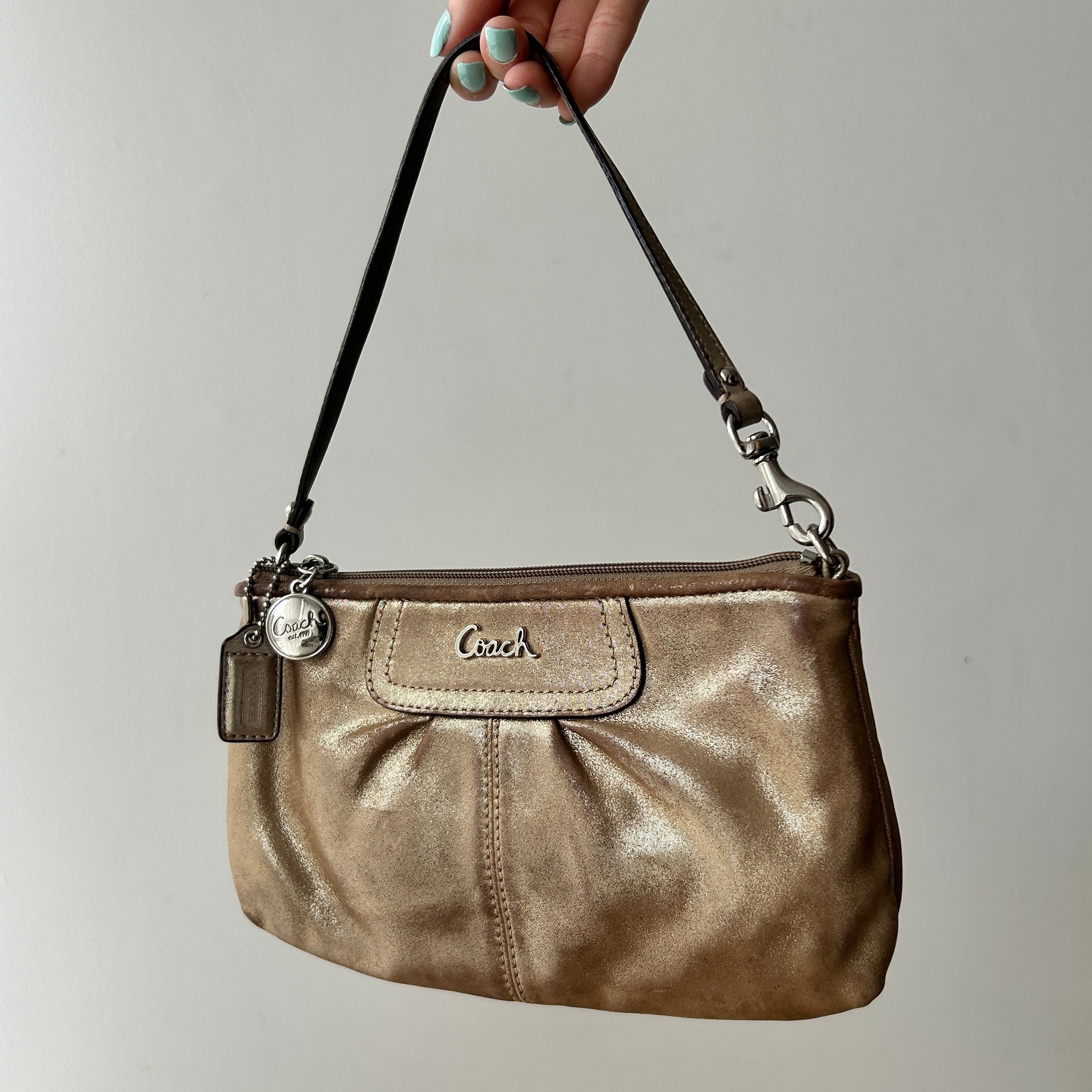 Vintage Coach Ashley Shoulder Bag Metallic Effect