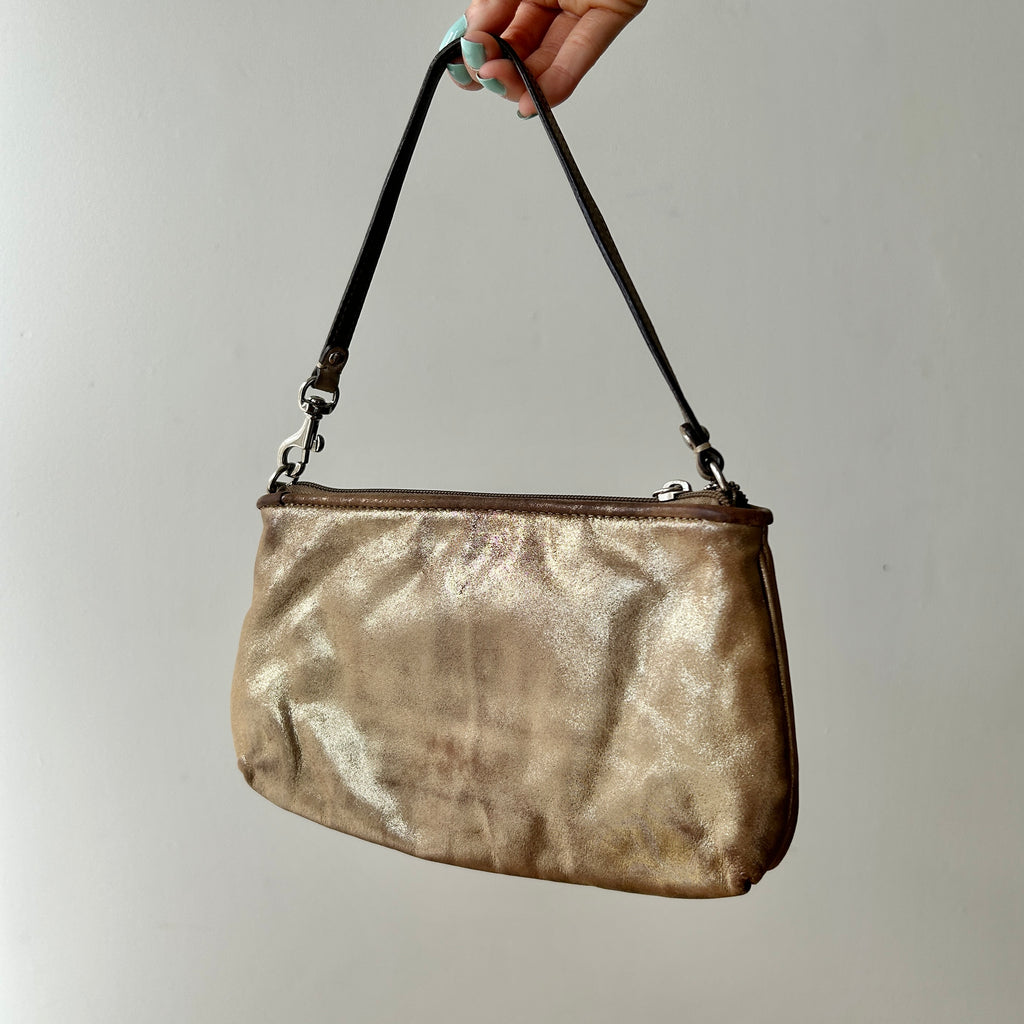 Vintage Coach Ashley Shoulder Bag Metallic Effect