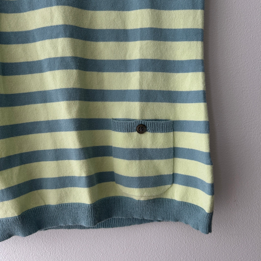 Indie Sleaze Striped Knit V-neck Top by ça va de soi