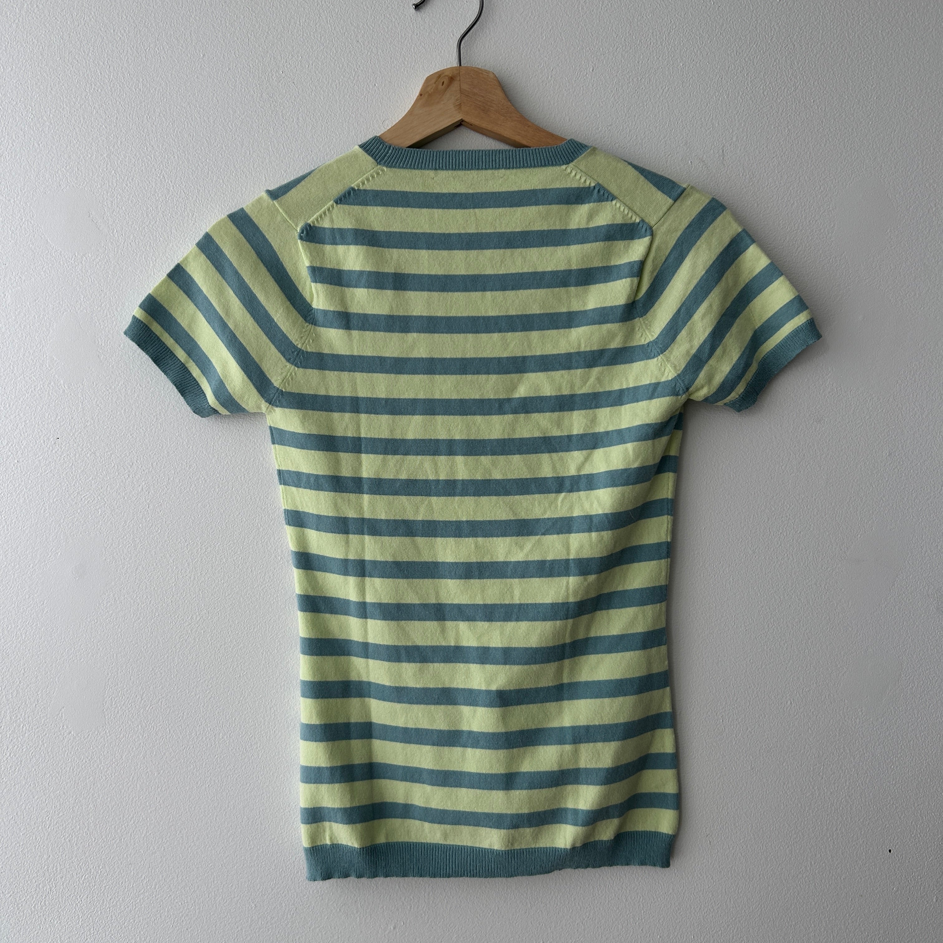 Indie Sleaze Striped Knit V-neck Top by ça va de soi