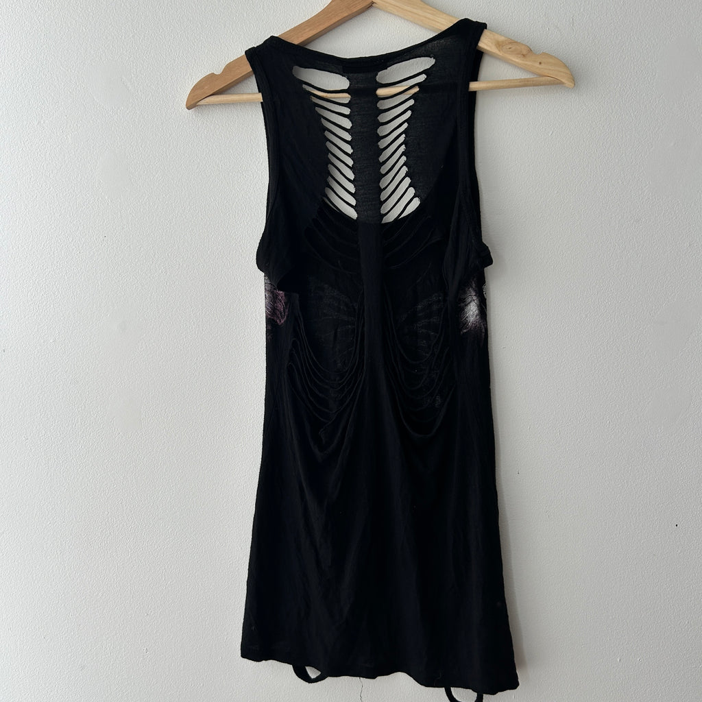 Indie Sleaze Butterfly Tank With Slashed Open Back by Joyce Leslie