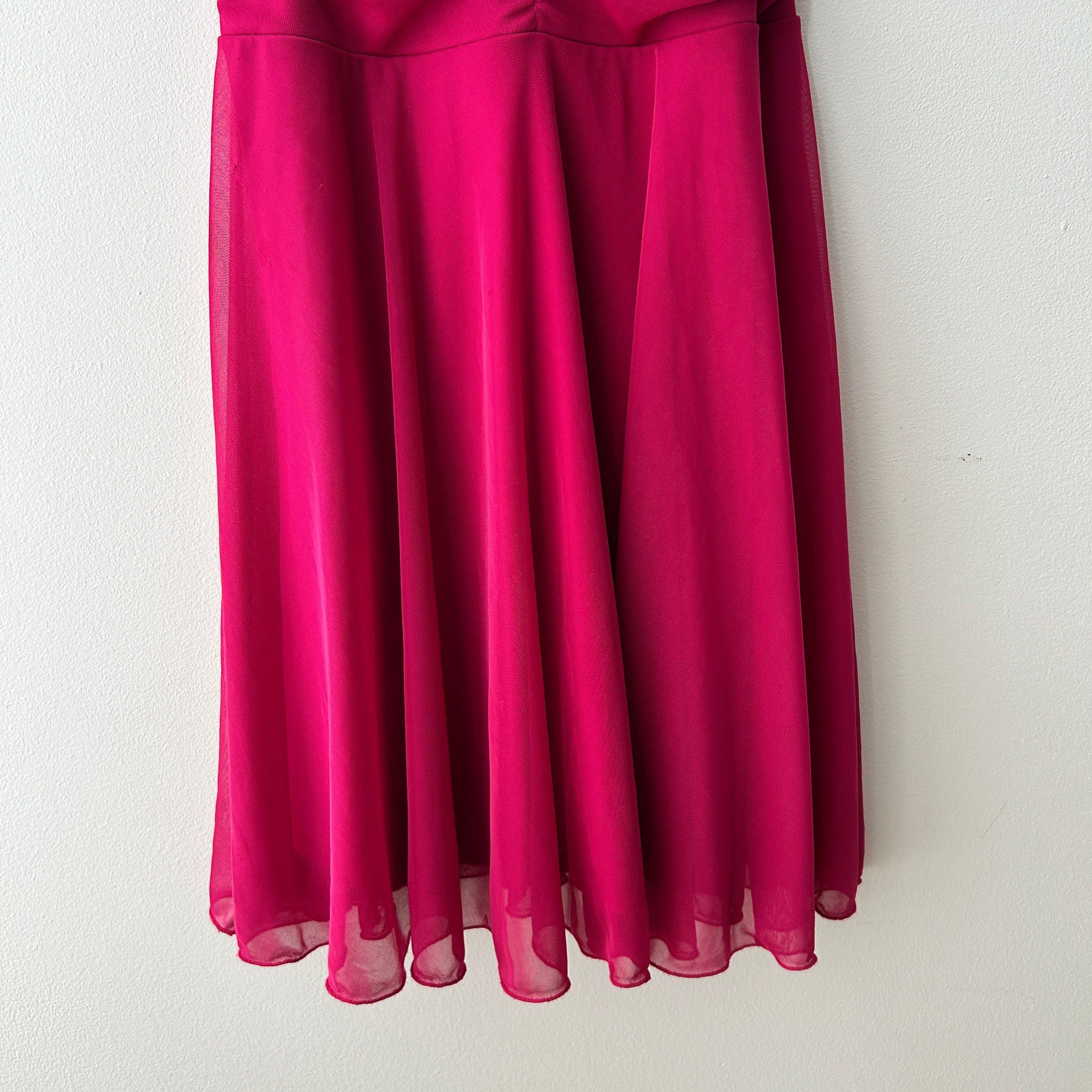 Y2K Fairy Pink Halter Neck Midi Dress by Le Chateau