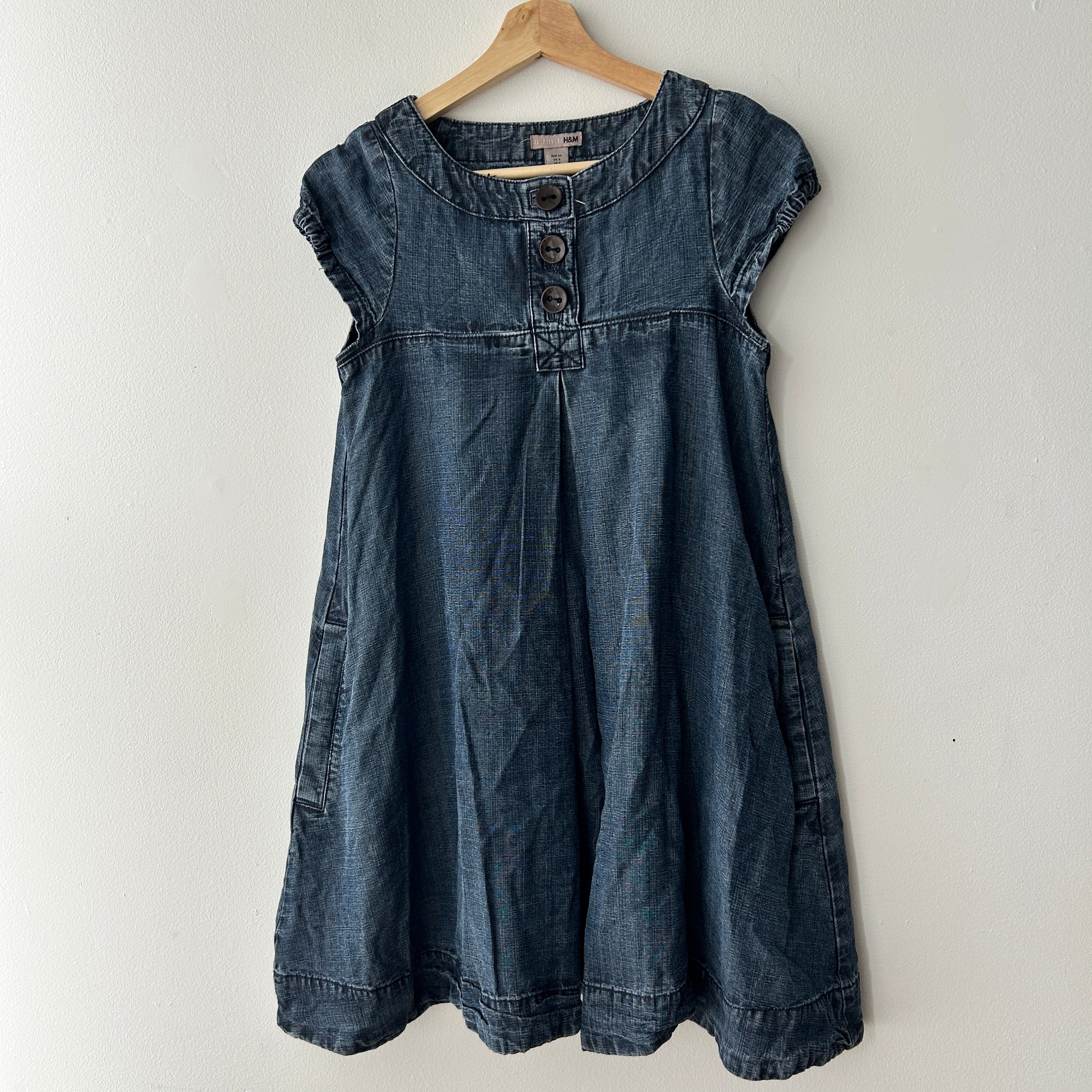 Twee Babydoll Denim Dress With Empire Waist by H&M