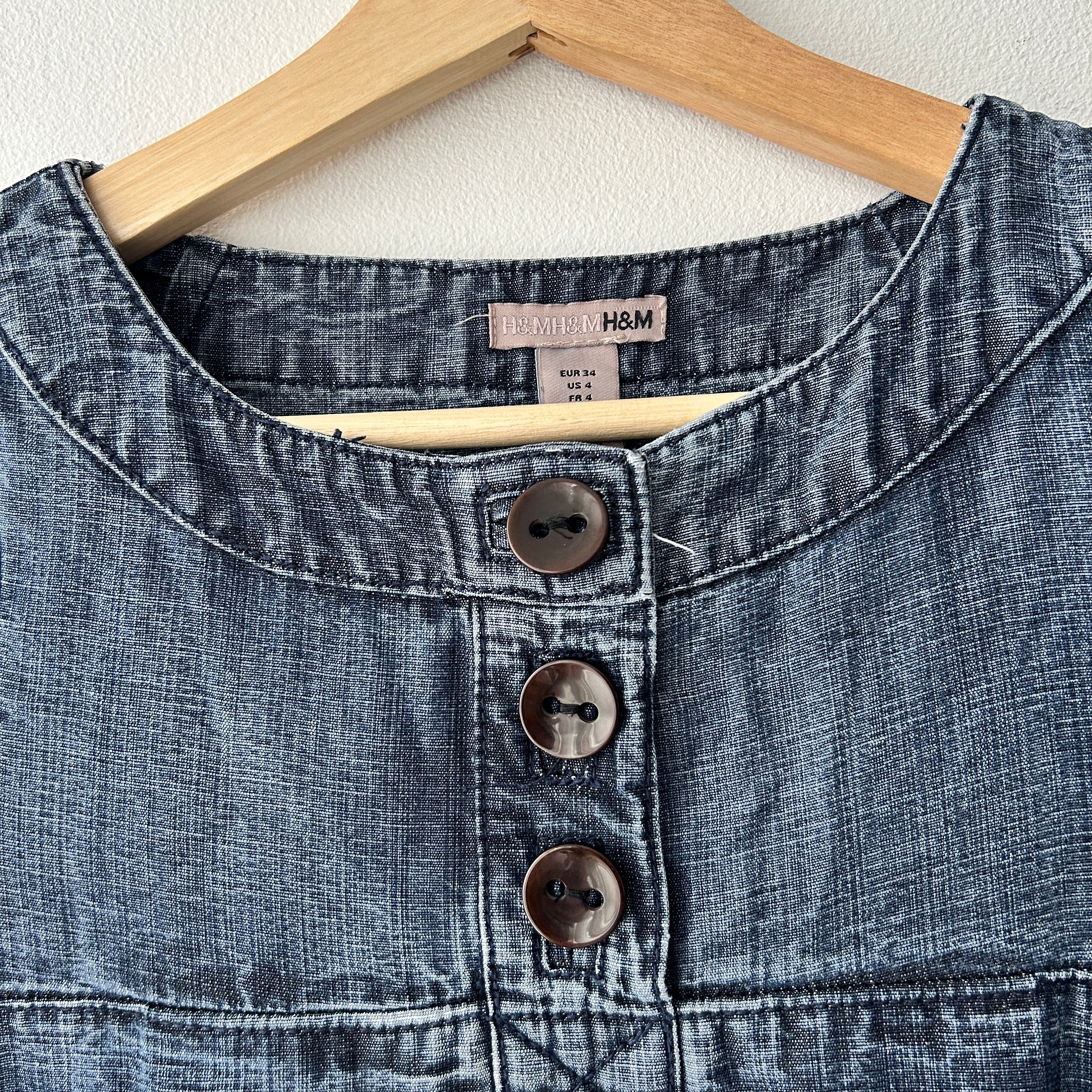Twee Babydoll Denim Dress With Empire Waist by H&M