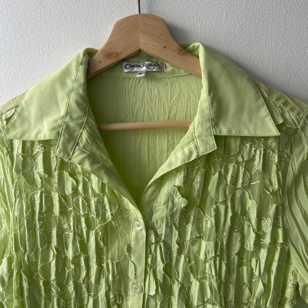 90s pleated blouse by Claudia Richard