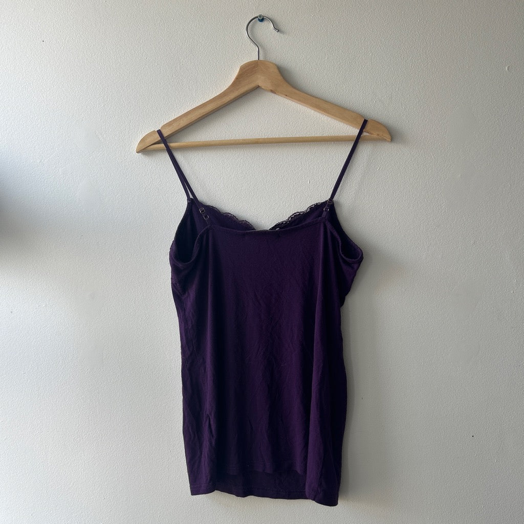 2000s purple lace cami top by studio mode