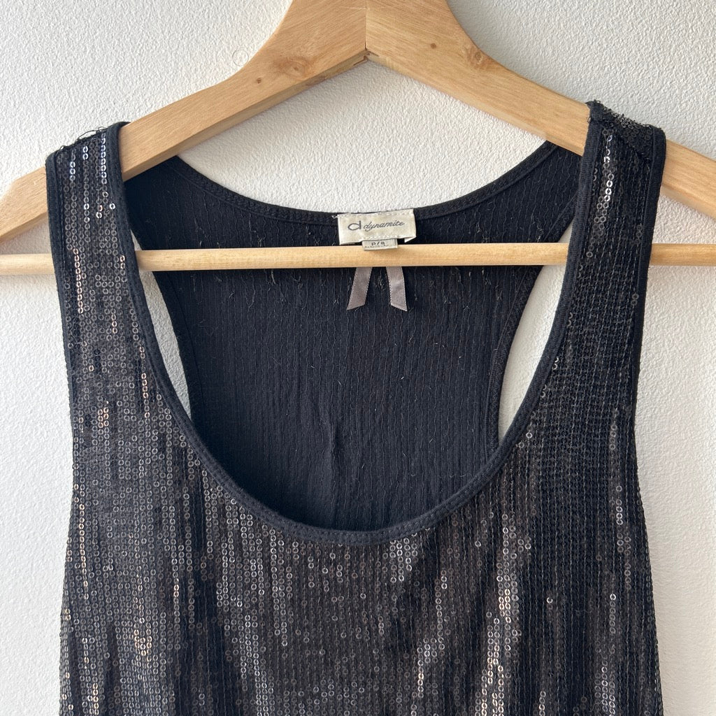 2010s sequin tank top by dynamite