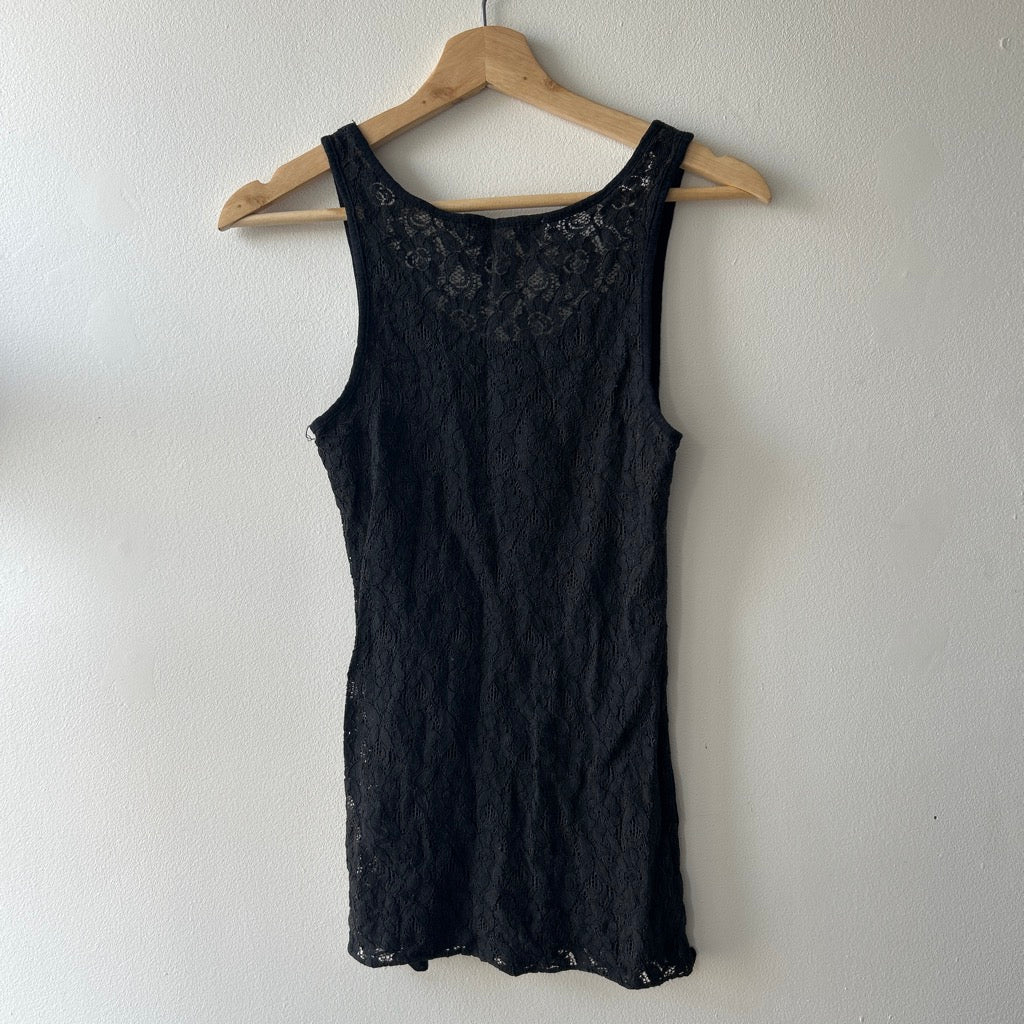 2000s lace back ribbed cami by nevada