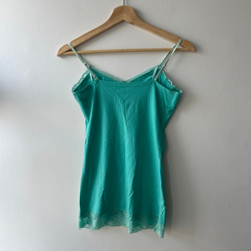 2000s mint blue lace cami