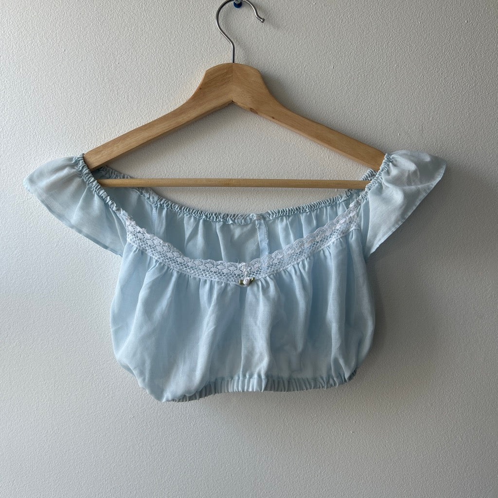 coquette blouse and slip lace set (up-cycle)
