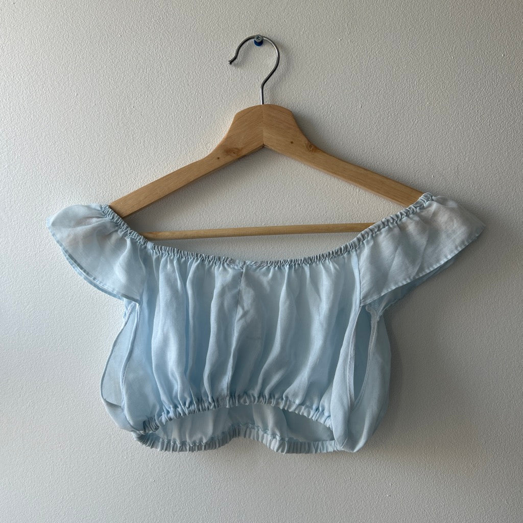 coquette blouse and slip lace set (up-cycle)