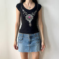 y2k t-shirt with jewel details