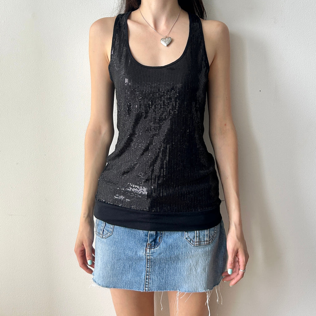 2010s sequin tank top by dynamite
