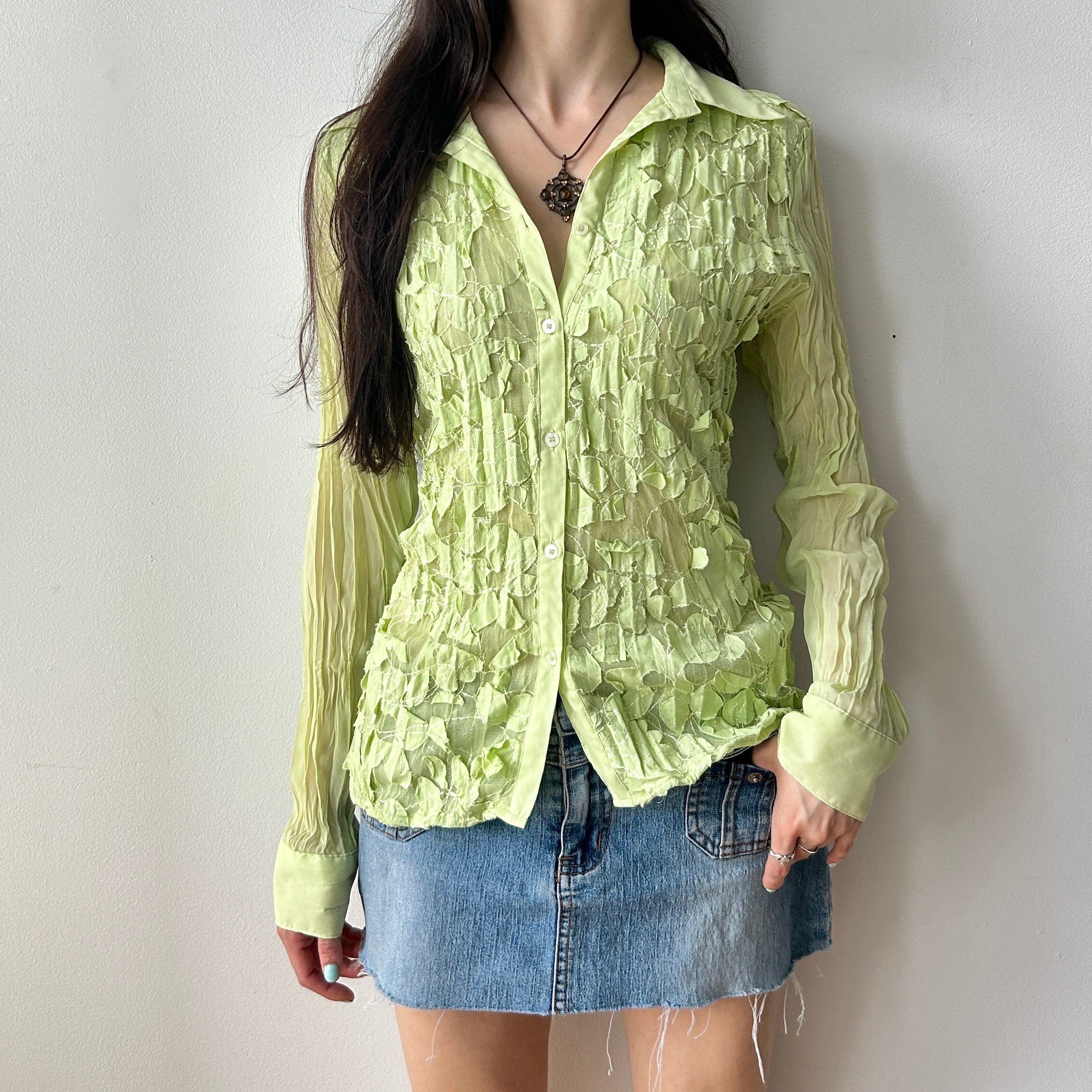 90s pleated blouse by Claudia Richard