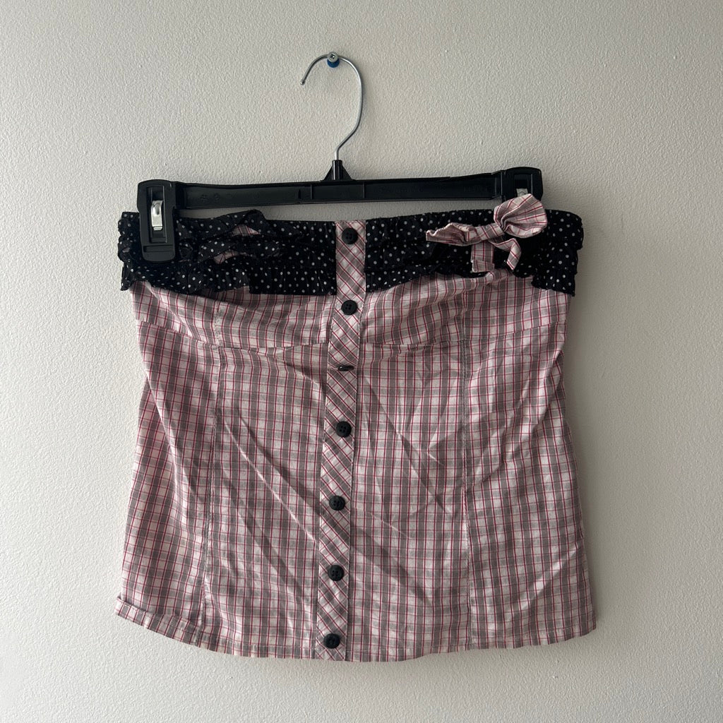 2000s ruffle bandeau top