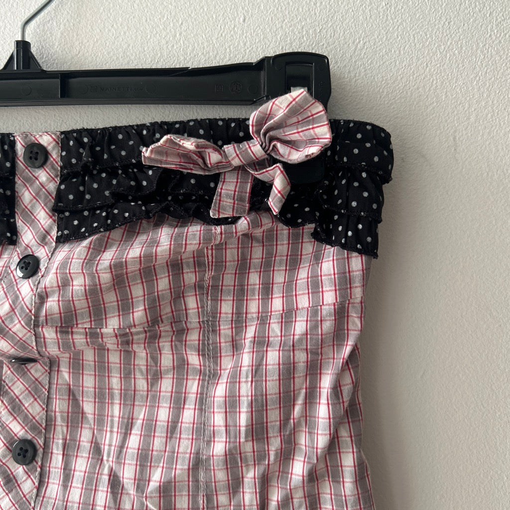 2000s ruffle bandeau top