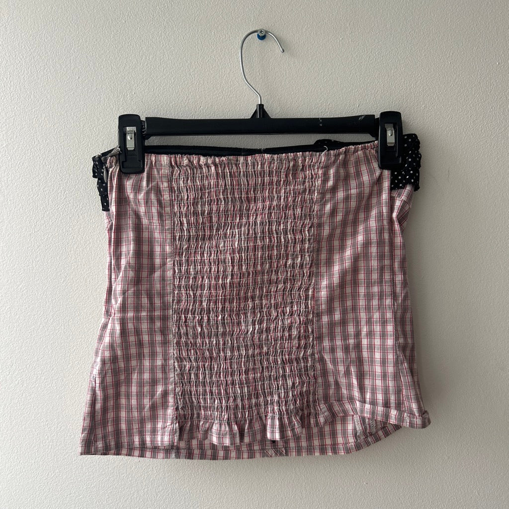 2000s ruffle bandeau top