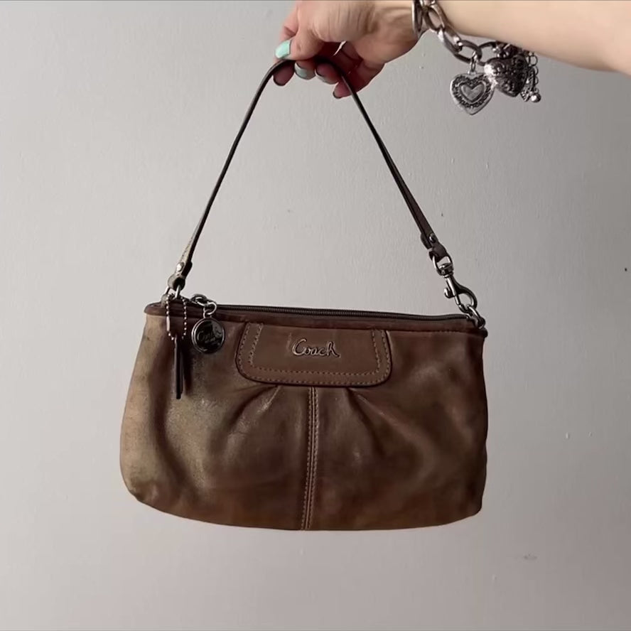 Vintage Coach Ashley Shoulder Bag Metallic Effect